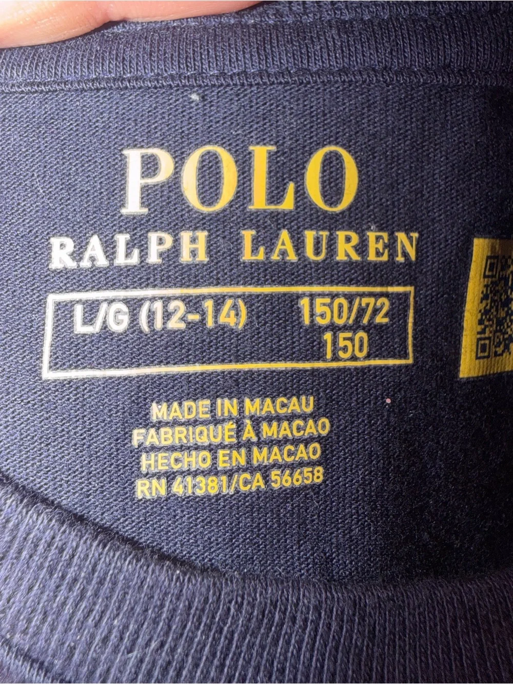 Ralph Lauren Navy Polo Bear Graphic Kids Tee Dress